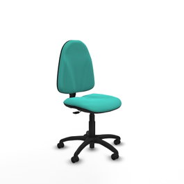 PIQUERAS Y CRESPO Chaise de bureau Algarra, similicuir turquoise, sans accoudoirs
