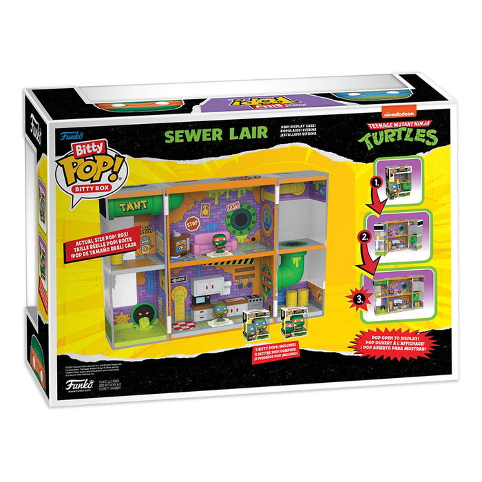 FUNKO Tortues Ninja Bitty POP! Sewer Lair avec 2 figurines en vinyle