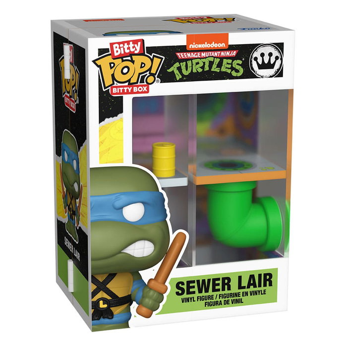 FUNKO Tortues Ninja Bitty POP! Sewer Lair avec 2 figurines en vinyle
