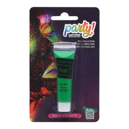 Maquillage fluo UV vert brillant dans le noir pour maquillage artistique, Halloween et carnaval