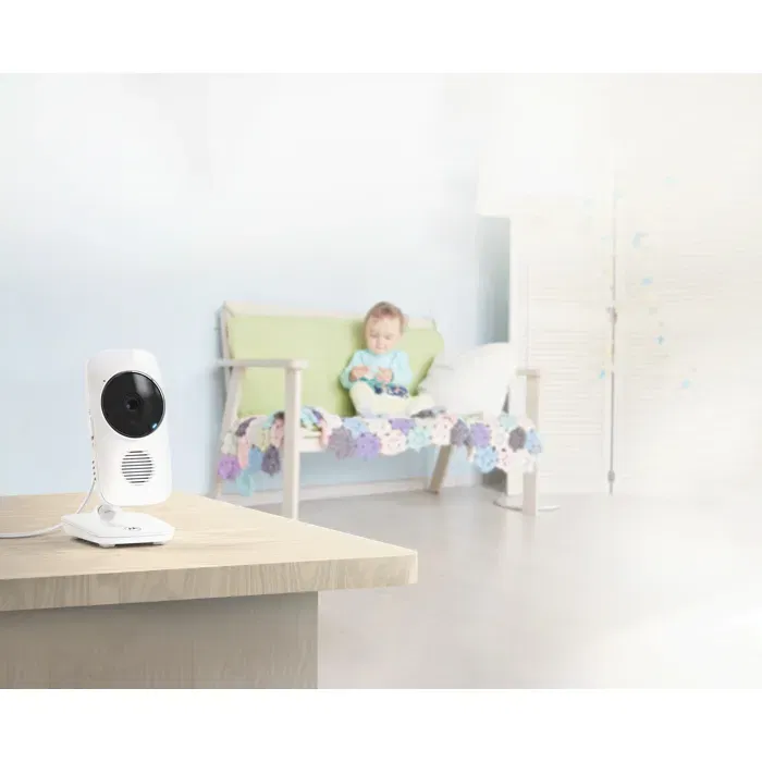Moniteur vidéo bébé Motorola VM483 - Écran couleur 2.8", vision nocturne infrarouge, portée 300 m, communication bidirectionnelle, surveillance température