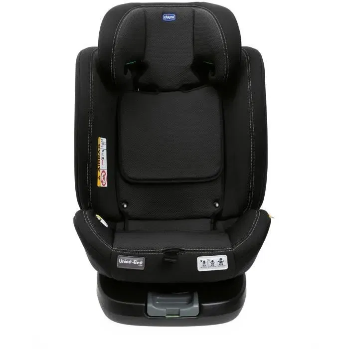 Chicco Siège Auto Unico Evo i-Size Noir - Homologué R129/03 - De la naissance à 12 ans (40-150 cm) - Inclinable, Réducteur, Voyage Avion