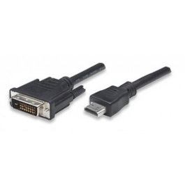 Techly Câble vidéo HDMI vers DVI-D M/M 1,8 m - Connectique dorée - Haute définition 1080p - Blindé contre les interférences