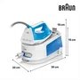 Braun Carestyle 1 IS1012BL Centrale vapeur - Semelle FreeGlide 3D - Pression 5.5 bars - Débit vapeur 340 g/min - Réservoir 1.5 L