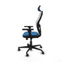 Piqueras y Crespo Chaise de Bureau Jorquera Bleu Clair et Blanc