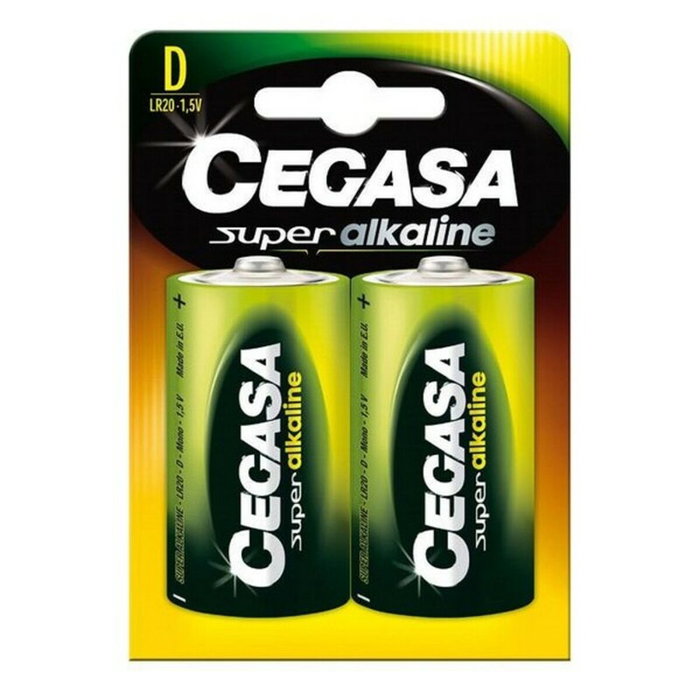 CEGASA Piles Alcalines LR20 D 1,5V (Pack de 2)