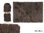 Giftdecor Tapis de Salon Gris Foncé 120x180 cm en Polyester et Coton