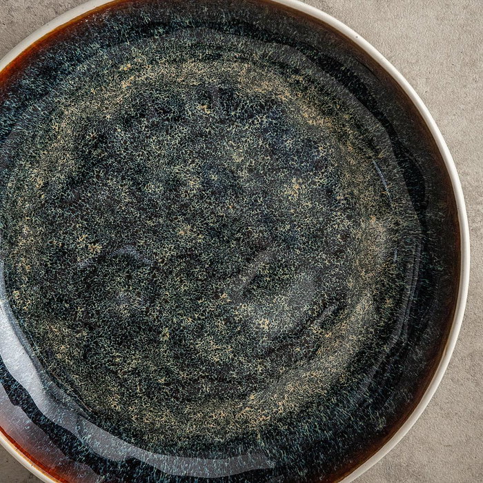 Bidasoa Plato Llano Porcelana Elite 26,5 cm Marrón Cerámica Acabado Brillo 12 Unidades