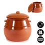 La Dehesa Marmite en terre cuite 8 L avec couvercle 27x30x27 cm (Set de 2)
