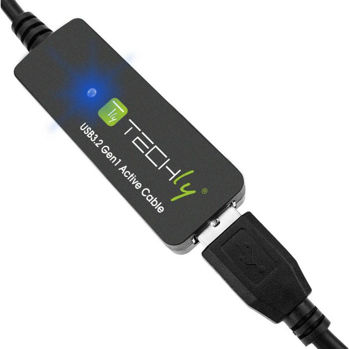 Techly Câble d'extension Active USB 3.2 SuperSpeed+ 10 mètres noir - Prolongateur de signal jusqu'à 5 Gbps pour clavier, souris, imprimante Techly Câble d'extension Active USB 3.2 SuperSpeed+ 10 mètres noir - Prolongateur de signal jusqu'à 5 Gbps pour clavier, souris, imprimante