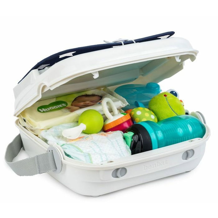 Benbat Réhausseur Bébé Portable et Pliable - Blanc et Bleu Benbat Réhausseur Bébé Portable et Pliable - Blanc et Bleu