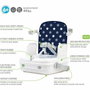 Benbat Réhausseur Bébé Portable et Pliable - Blanc et Bleu