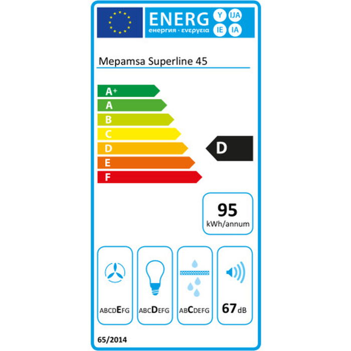 Hotte standard Mepamsa SUPERLINE Acier