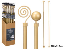 Giftdecor Barre à rideaux assortie 120-210 cm Doré