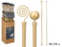 Giftdecor Barre à rideaux assortie 120-210 cm Doré