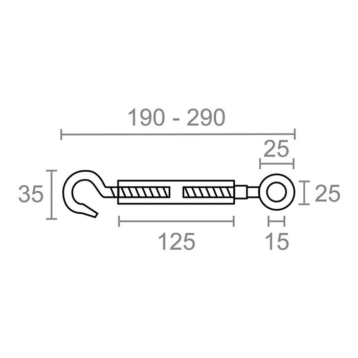 Edm Tendeur crochet-anneau DIN-1480 TNS01, M10, acier galvanisé