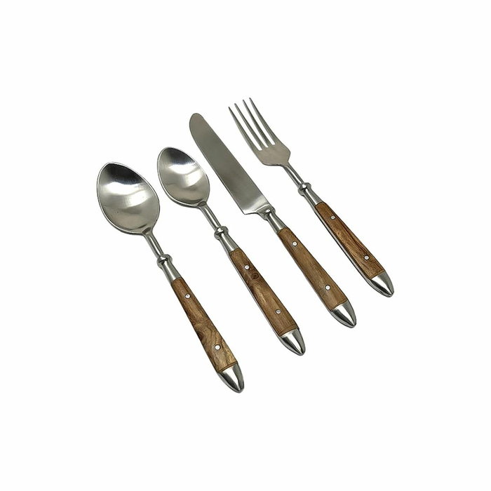 DKD Home Decor Couverts Naturel Argenté en Acier Inoxydable et Acacia (16 pièces) lifetep-sku-B17L8LEDRY DKD Home Decor Couverts Naturel Argenté en Acier Inoxydable et Acacia (16 pièces) lifetep-sku-B17L8LEDRY