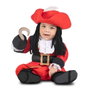 My Other Me - Costume complet Captain Crochet bébé avec chapeau, perruque, veste, col, pantalon et guêtres - Taille 7-12 mois