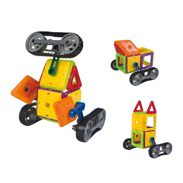 Tachan - Kit de construction magnétique Robots 51 pièces - Formes géométriques - Stimule la créativité et la logique - Jouet éducatif 3 ans et plus