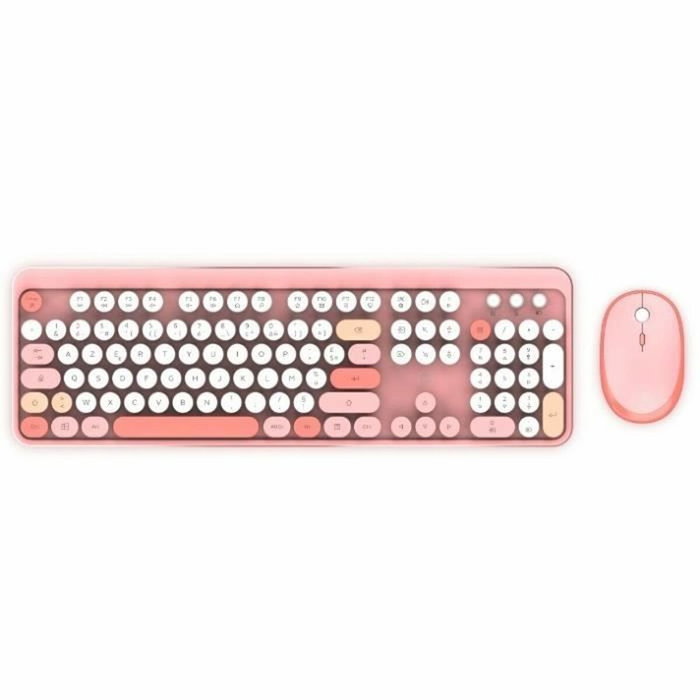 Mobility Lab Pure Color Ensemble clavier et souris sans fil Rose AZERTY Français Mobility Lab Pure Color Ensemble clavier et souris sans fil Rose AZERTY Français