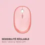 Mobility Lab - Ensemble Clavier et Souris Sans Fil - Pavé Numérique Intégré, Touches Silencieuses, Raccourcis Multimédia - Rose Pure Color