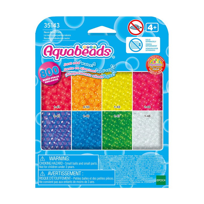 Aquabeads Recharge de perles néon - 800 pièces