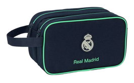 Safta Nécessaire de voyage avec 2 fermetures éclair pour voiture, design Real Madrid 2ème maillot 25/26, 26x15x12.5 cm