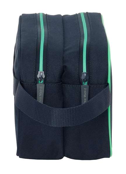 Safta Nécessaire de voyage avec 2 fermetures éclair pour voiture, design Real Madrid 2ème maillot 25/26, 26x15x12.5 cm