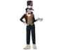 Déguisement Le Chapelier Fou Marron pour Garçon Âge 10-12 Ans - Chapeau Haut de Forme, Nœud Papillon, Veste, Gilet et Pantalon Long