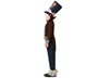 Déguisement Le Chapelier Fou Marron pour Garçon Âge 10-12 Ans - Chapeau Haut de Forme, Nœud Papillon, Veste, Gilet et Pantalon Long