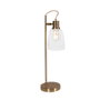 Lampe de table Najafabad en métal doré et cristal