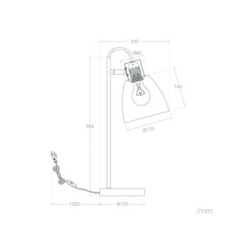 Lampe de table Najafabad en métal doré et cristal