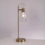 Lampe de table Najafabad en métal doré et cristal