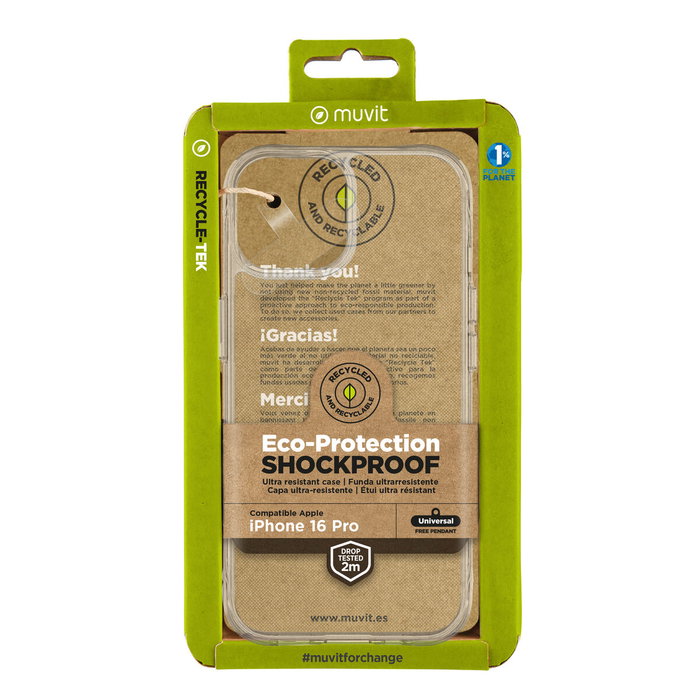 Protection pour téléphone portable Muvit for Change iPhone 16 Pro Protection pour téléphone portable Muvit for Change iPhone 16 Pro