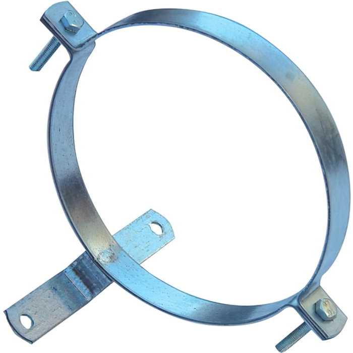 WOLFPACK LINEA PROFESIONAL Collier de serrage avec support pour tuyau de poêle galvanisé 200 mm WOLFPACK LINEA PROFESIONAL Collier de serrage avec support pour tuyau de poêle galvanisé 200 mm