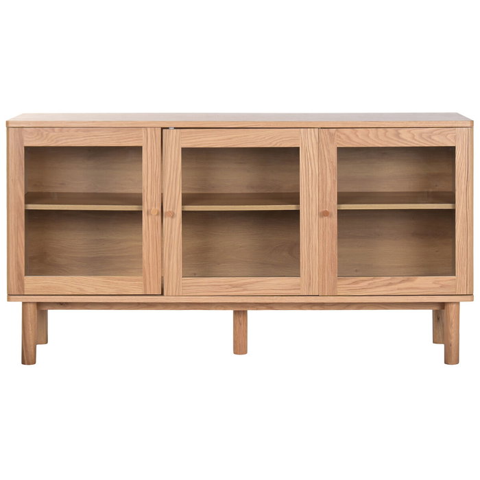 Home ESPRIT Buffet en Verre et Bois MDF 140 x 40 x 75 cm