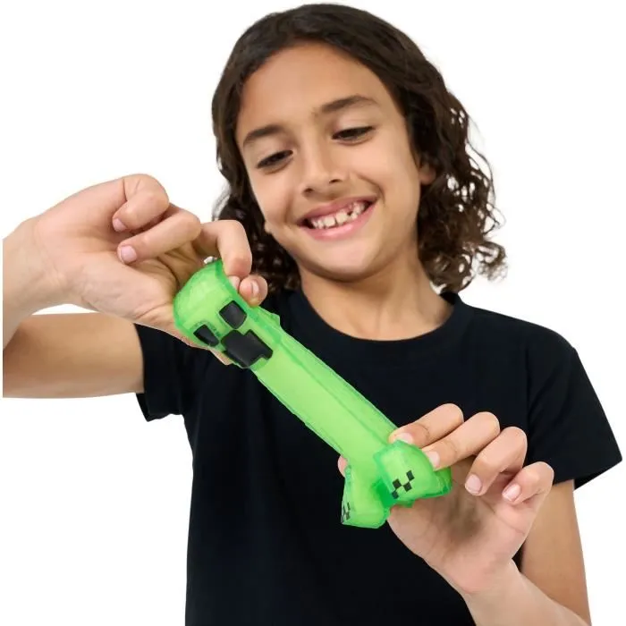 HERoeS OF GOO JIT ZU Figurine Minecraft Creeper Extensible 3x - 11 cm - Figurine élastique - Jouet extensible pour fans