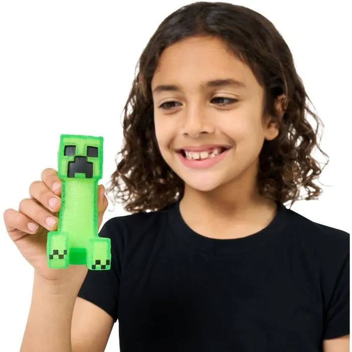 HERoeS OF GOO JIT ZU Figurine Minecraft Creeper Extensible 3x - 11 cm - Figurine élastique - Jouet extensible pour fans