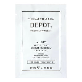 Depot Masque capillaire crème No. 207 Kaolin 10 ml - Traitement du cuir chevelu pour la régulation du sébum excessif, Soins cheveux homme