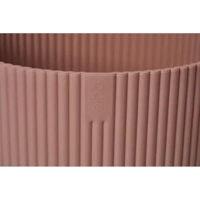 Elho Pot de Fleurs VIBES Rond Bleu Foncé, Ø 29.5 x H 27.2 cm en Plastique Recyclé Résistant pour Plantes d'Intérieur