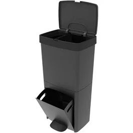 Kitchen Move PICEA Poubelle de cuisine tri sélectif 70L - Gris