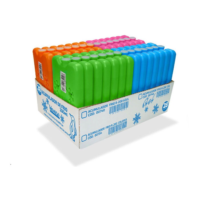 Hidalgo Accumulateur de froid R-200 couleurs assorties 200 ml 17 x 10 x 2 cm Hidalgo Accumulateur de froid R-200 couleurs assorties 200 ml 17 x 10 x 2 cm