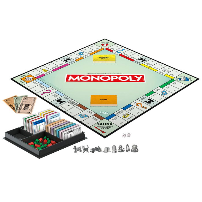 Monopoly Jeu de Société Classique Refresh Édition en Espagnol - G0009 Hasbro - Pour 2 à 6 Joueurs, À Partir de 8 Ans
