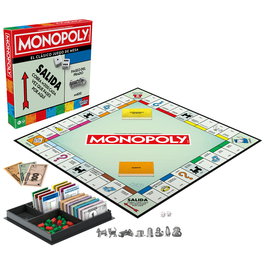 Monopoly Jeu de Société Classique Refresh Édition en Espagnol - G0009 Hasbro - Pour 2 à 6 Joueurs, À Partir de 8 Ans