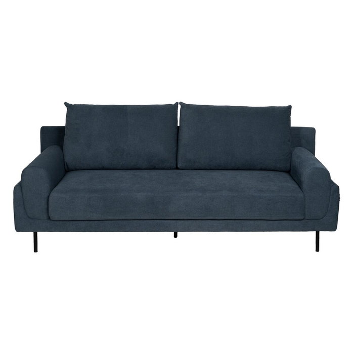 BigBuy Home Canapé trois places Bleu Bois