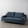 BigBuy Home Canapé trois places Bleu Bois