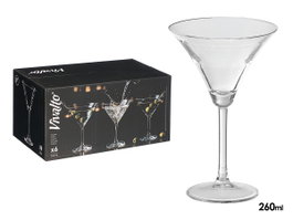 Vivalto Verre à Martini Vintage 260 ml 19,5x12,2x12,2 cm (Set de 24)