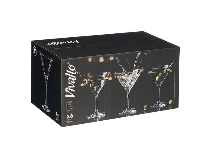 Vivalto Verre à Martini Vintage 260 ml 19,5x12,2x12,2 cm (Set de 24)