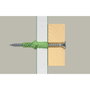 FISCHER Cheville universelle UX Green 6x35 R en nylon Vert