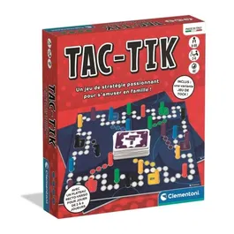CLEMENTONI Tac-Tik - Jeu de plateau stratégique avec plateau recto-verso, 24 pions et cartes, pour 2 à 6 joueurs, dès 6 ans
